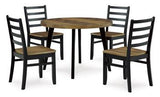 Blondon Dining Table and 4 Chairs (Set of 5)