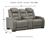 The Man-Den Power Reclining Loveseat with Console