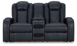 Fyne-Dyme Power Reclining Loveseat with Console