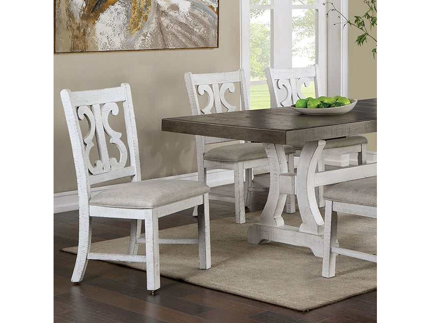 Auletta Distressed White/Gray Dining Table