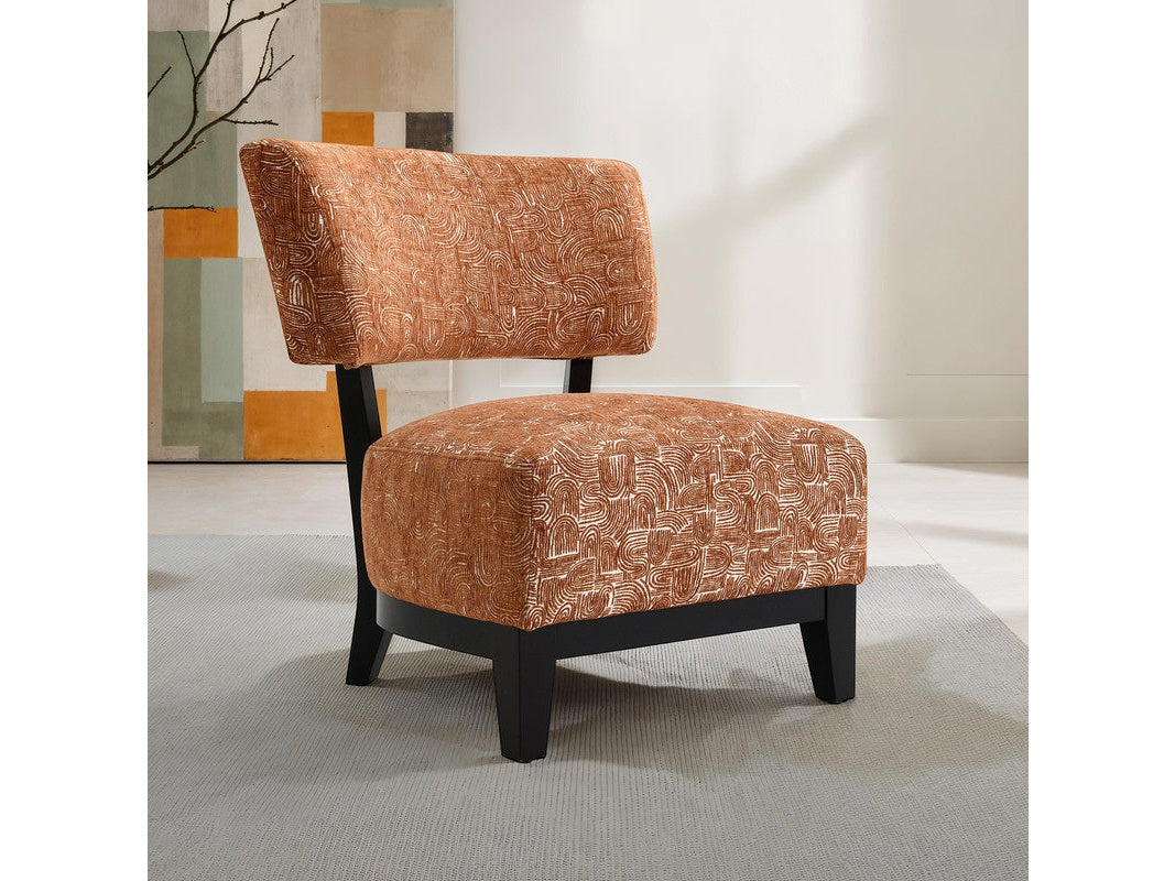 Aveni Rustic Orange Accent Chair