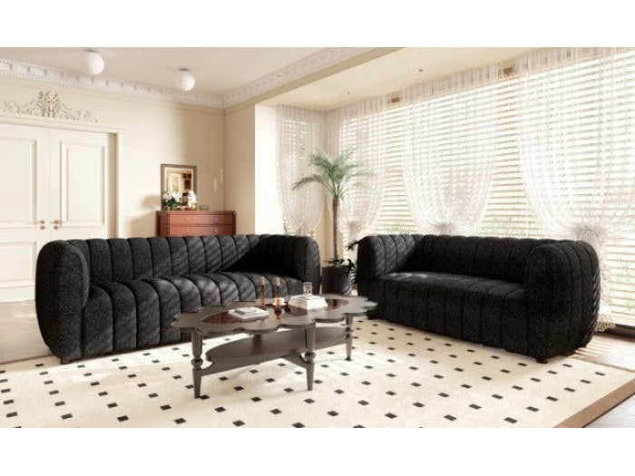 Aversa Black Sofa & Loveseat