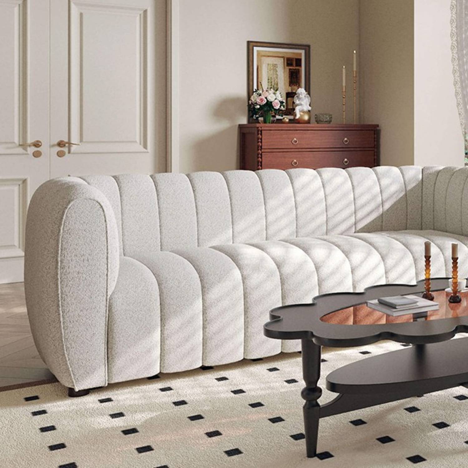 Aversa Off-White Sofa & Loveseat