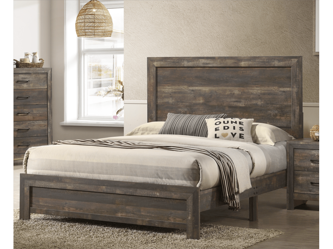 Aylsworth Dark Brown Queen Bed