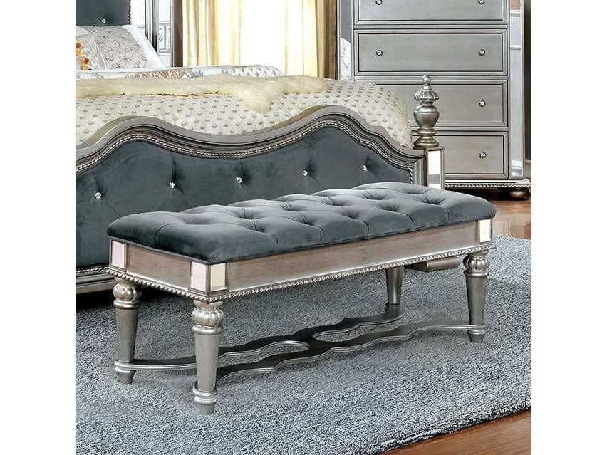 Azha Silver/Gray Bench