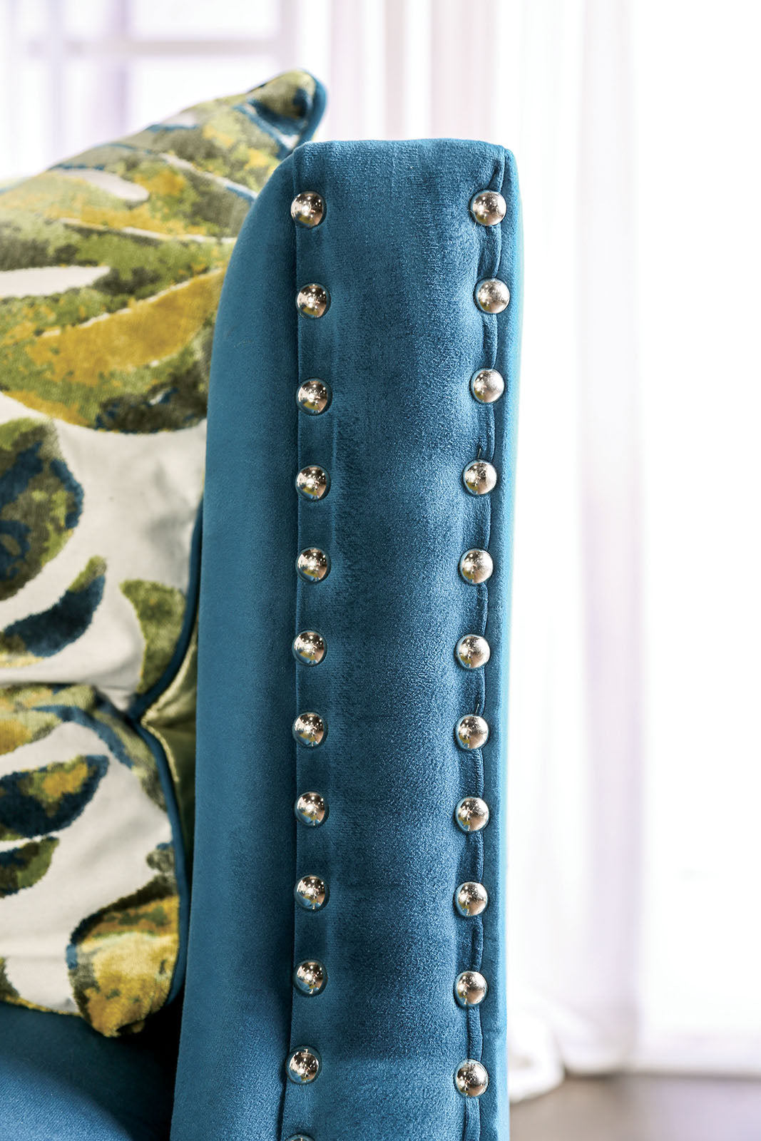 Azuletti Dark Teal/Apple Green Sofa & Loveseat