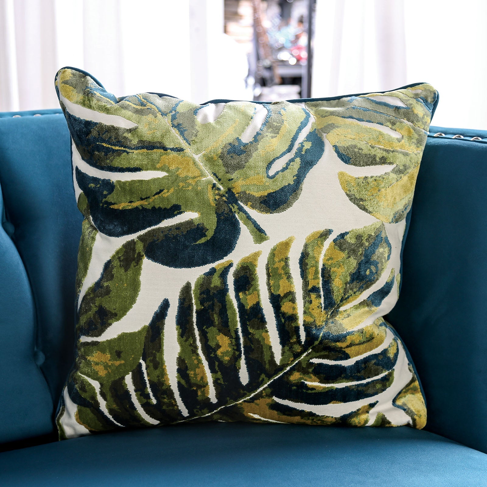 Azuletti Dark Teal/Apple Green Sofa & Loveseat