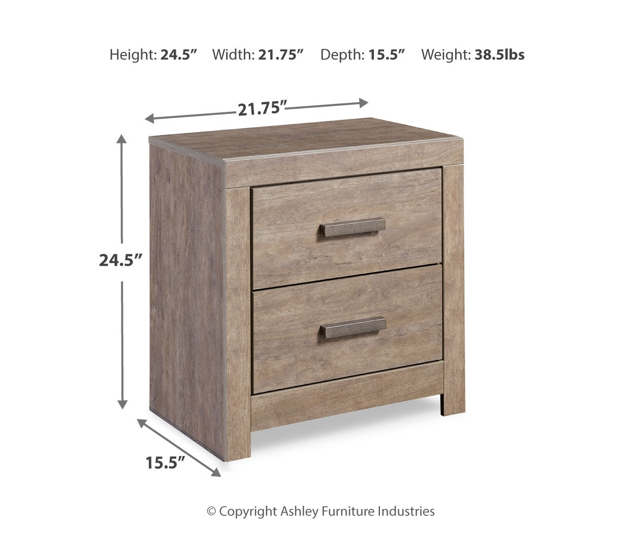 Culverbach Two Drawer Night Stand