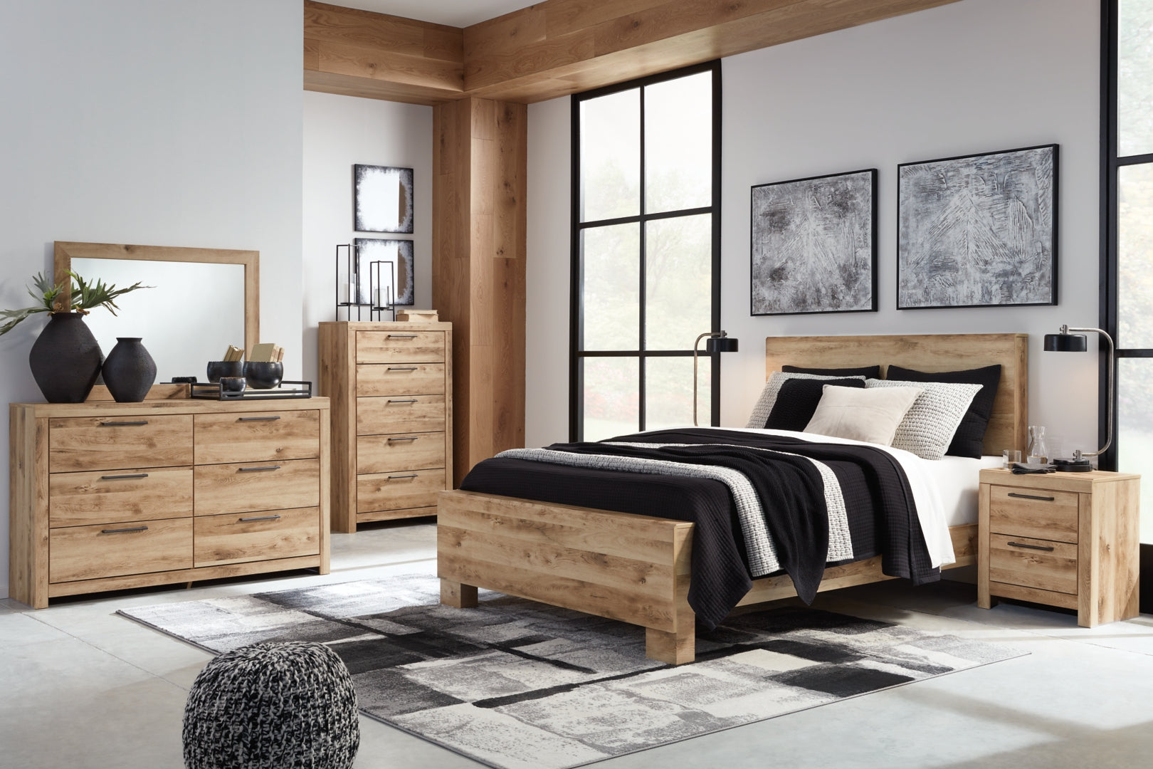 Hyanna Brown Panel Bedroom Set