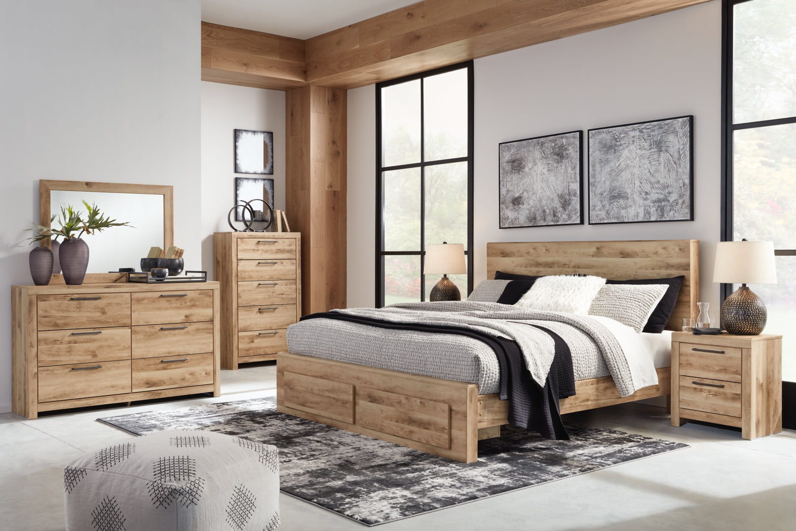 Hyanna Brown Panel Bedroom Set