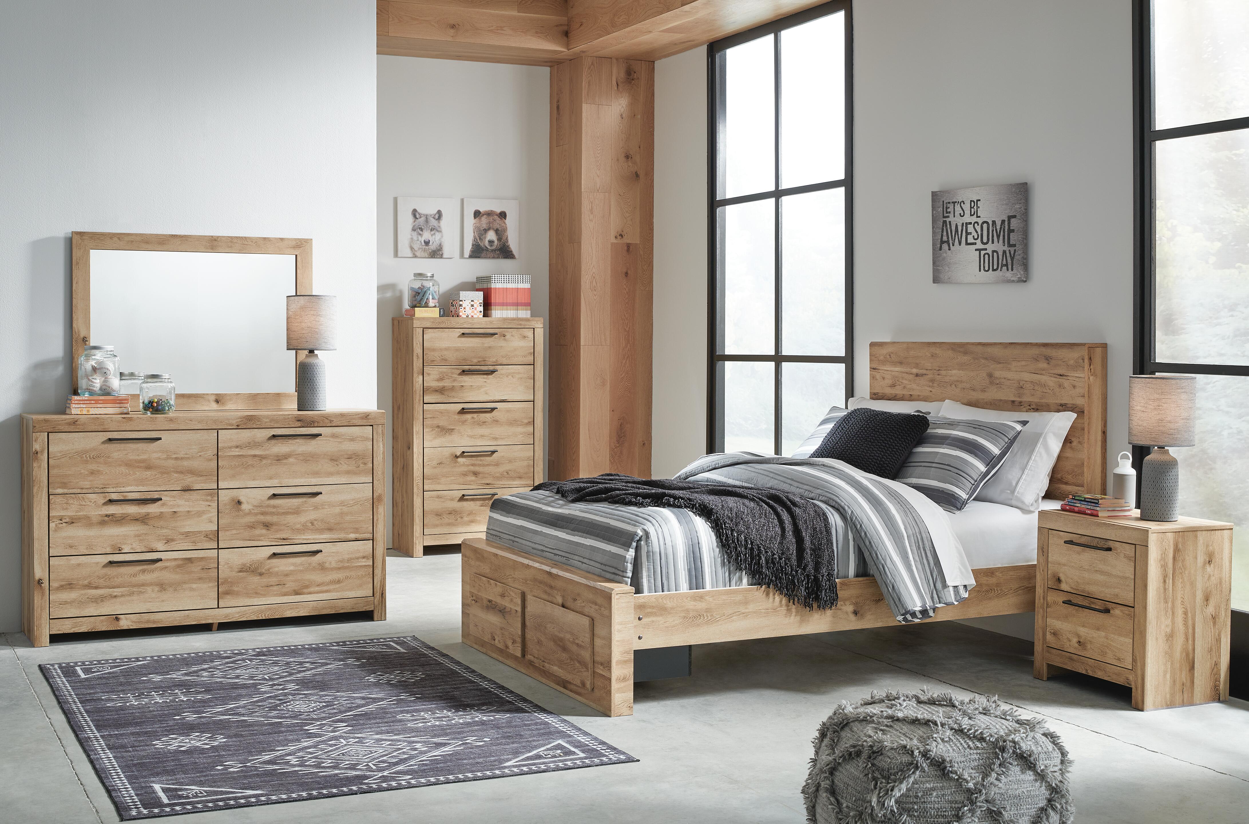 Hyanna Panel Storage Bed Bedroom Set