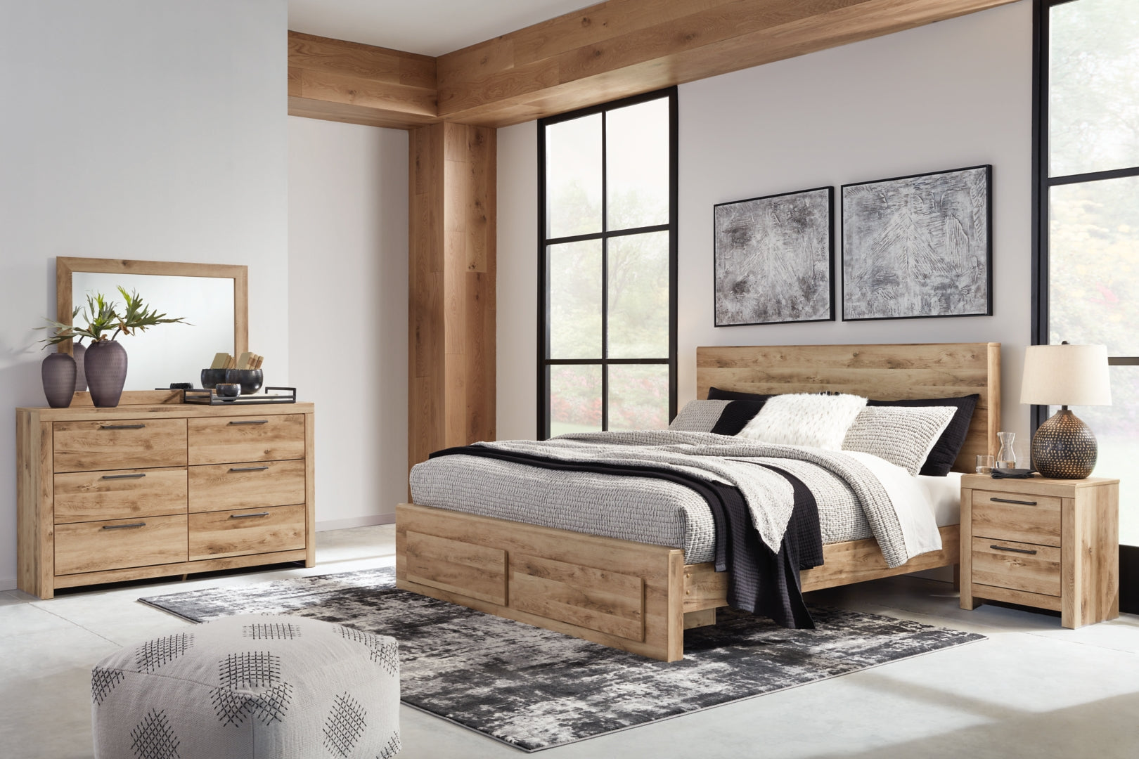 Hyanna Brown Panel Bedroom Set