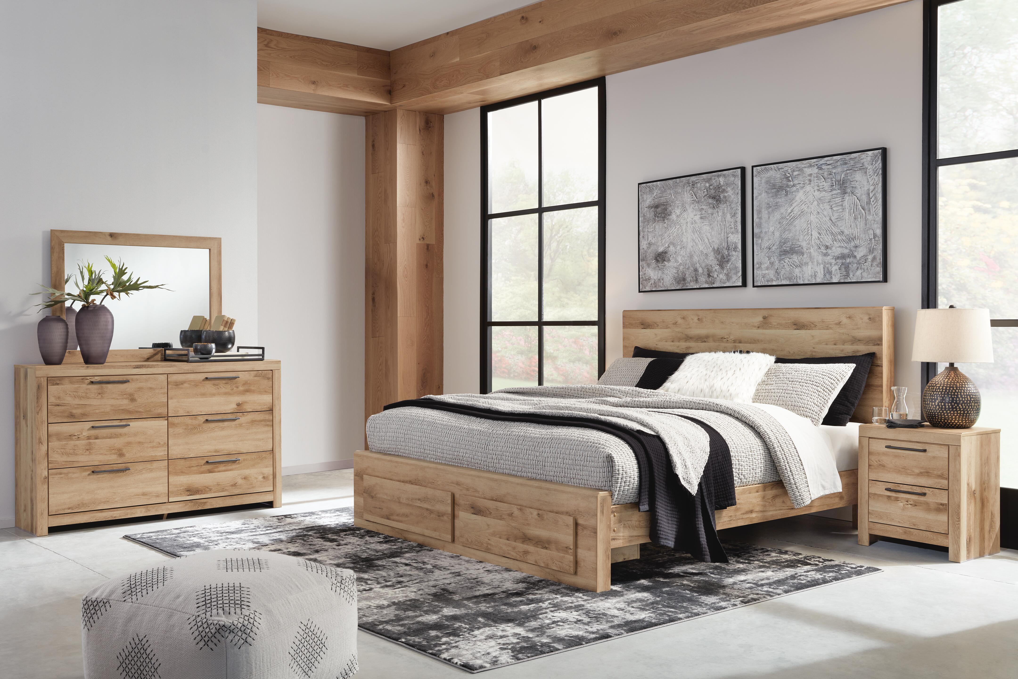 Hyanna Panel Storage Bed Bedroom Set