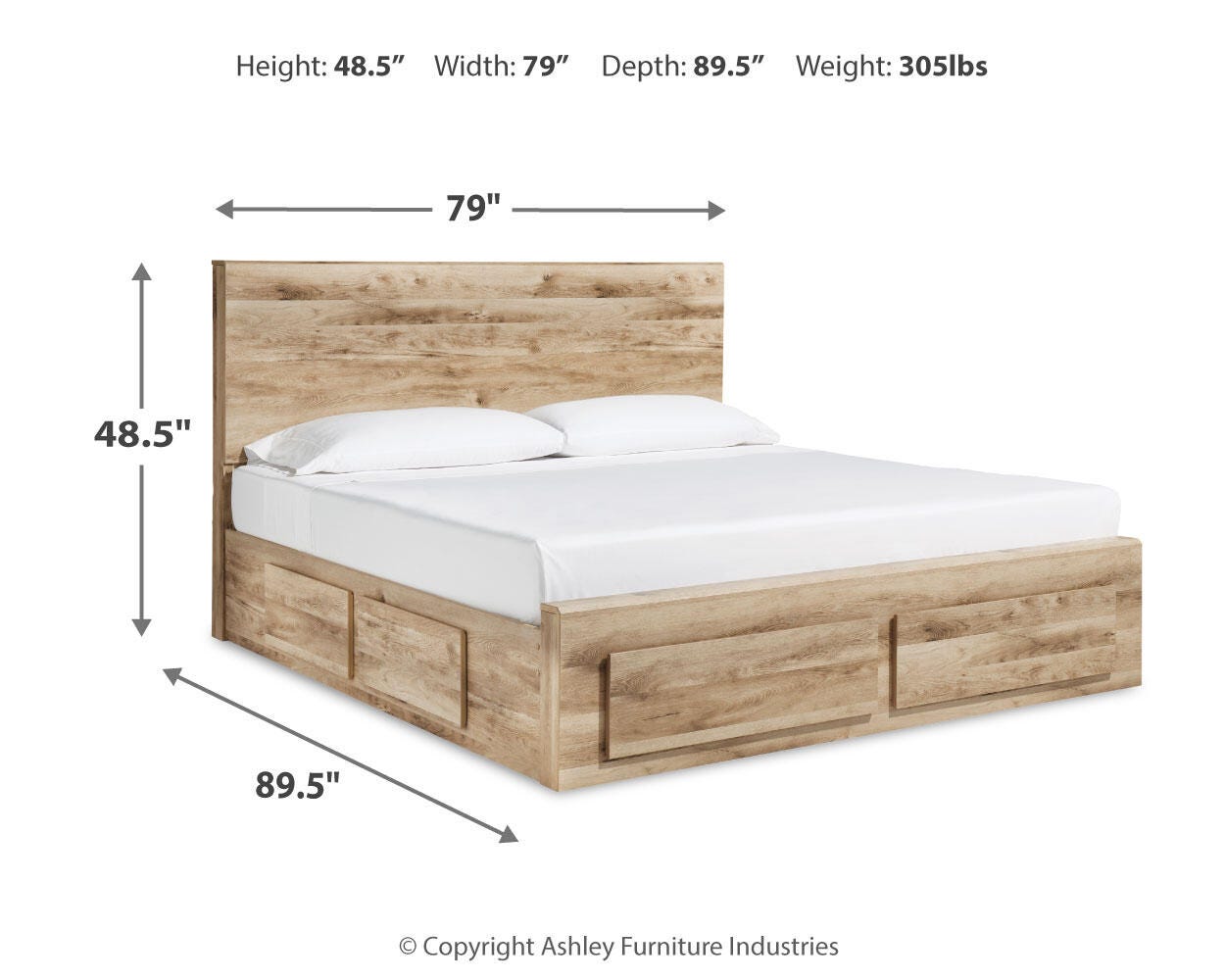 Hyanna Panel Storage Bed Bedroom Set