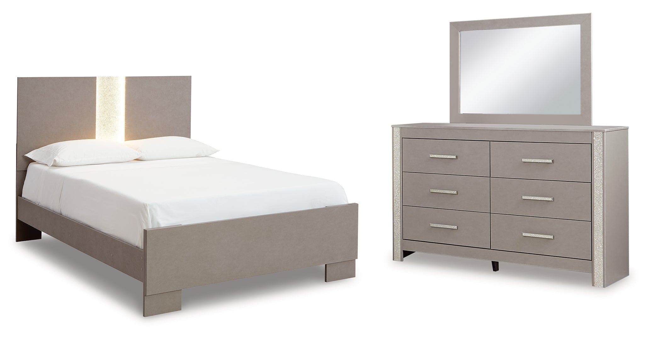 Surancha Grey Panel Bedroom Set