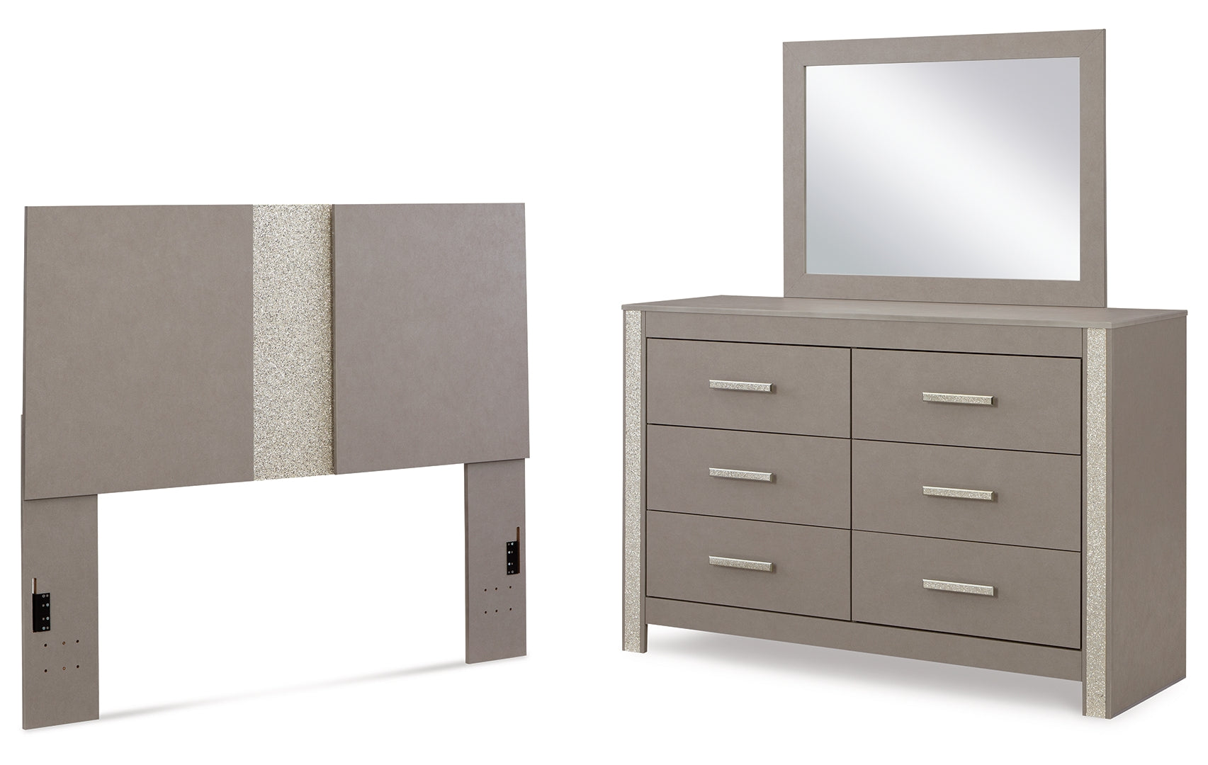 Surancha Grey Panel Bedroom Set