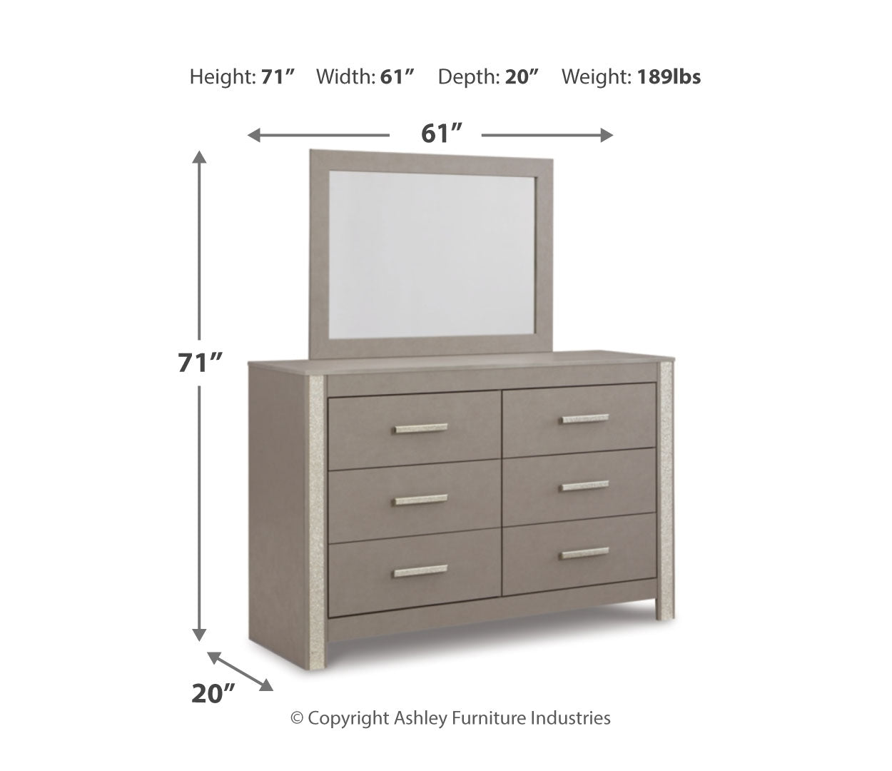 Surancha Grey Panel Bedroom Set