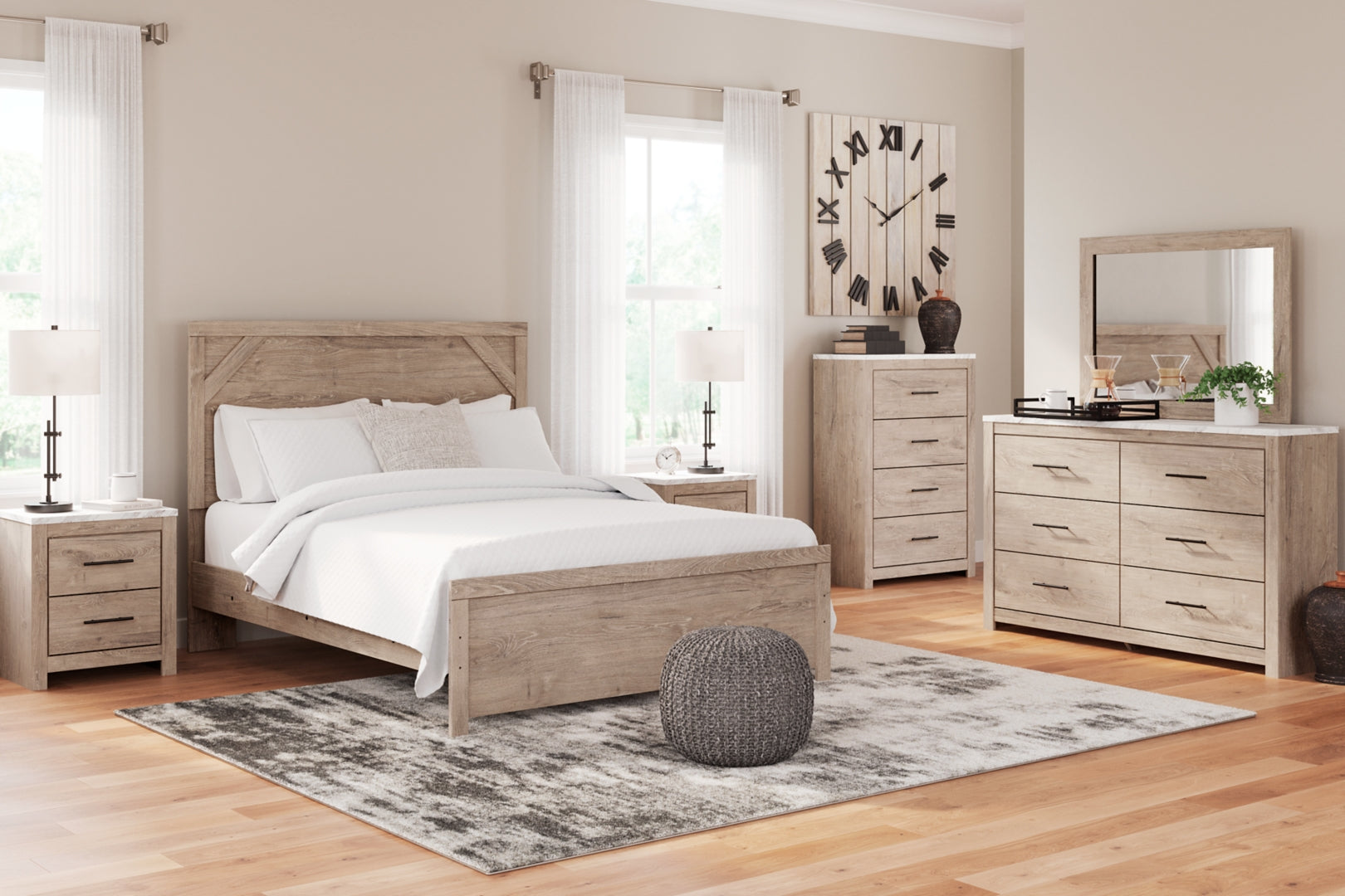 Senniberg Brown Panel Bedroom Set