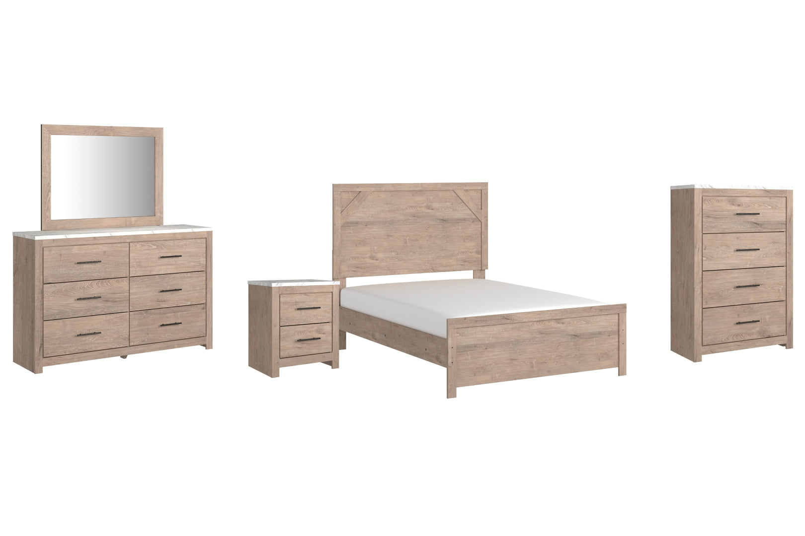 Senniberg Brown Panel Bedroom Set