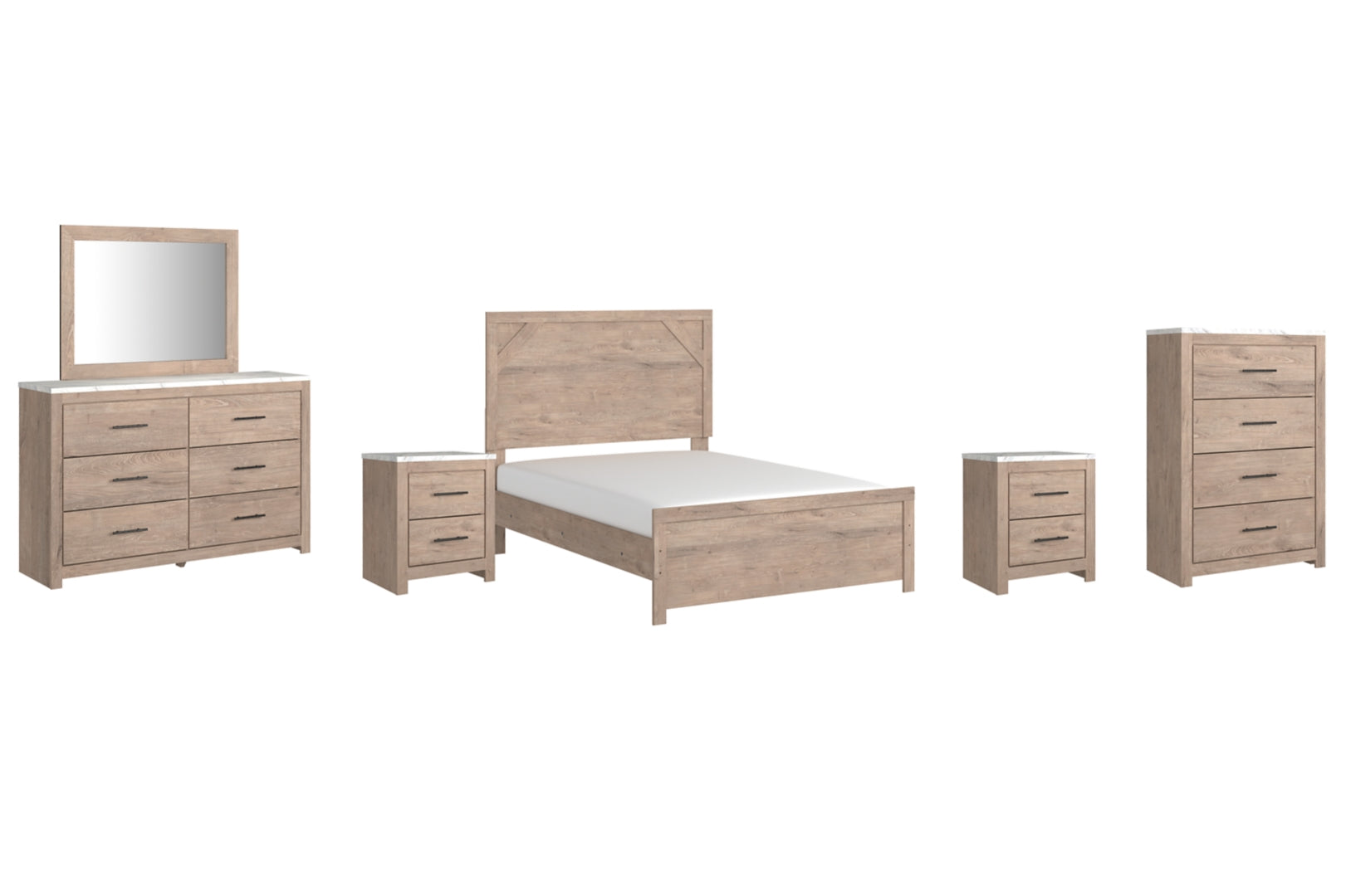 Senniberg Brown Panel Bedroom Set