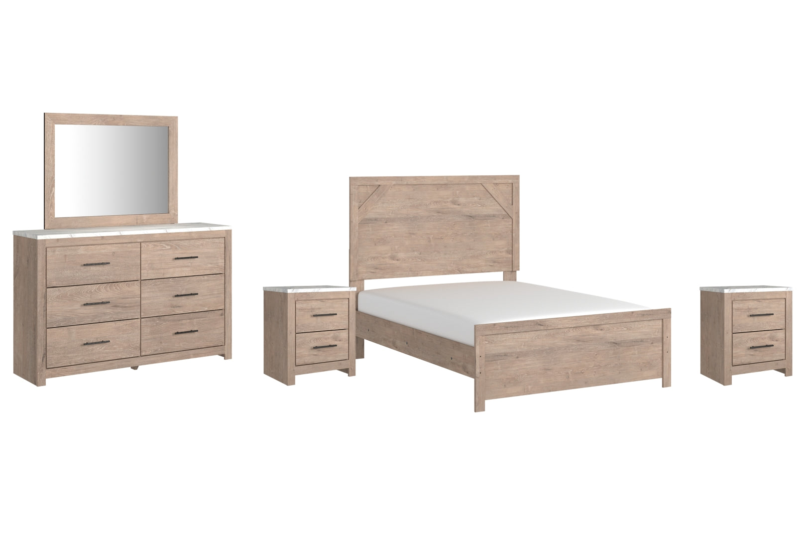 Senniberg Brown Panel Bedroom Set