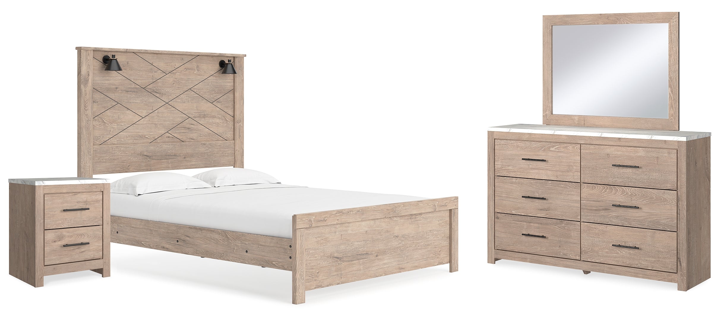 Senniberg Brown Panel Bedroom Set