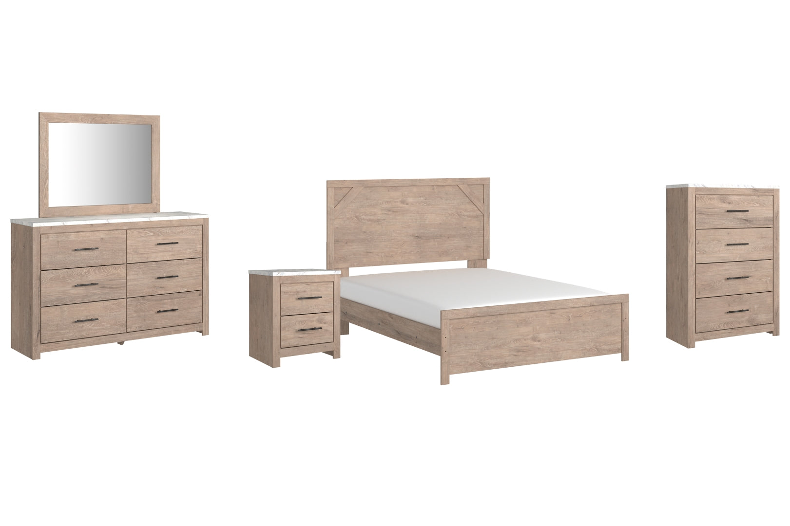 Senniberg Brown Panel Bedroom Set