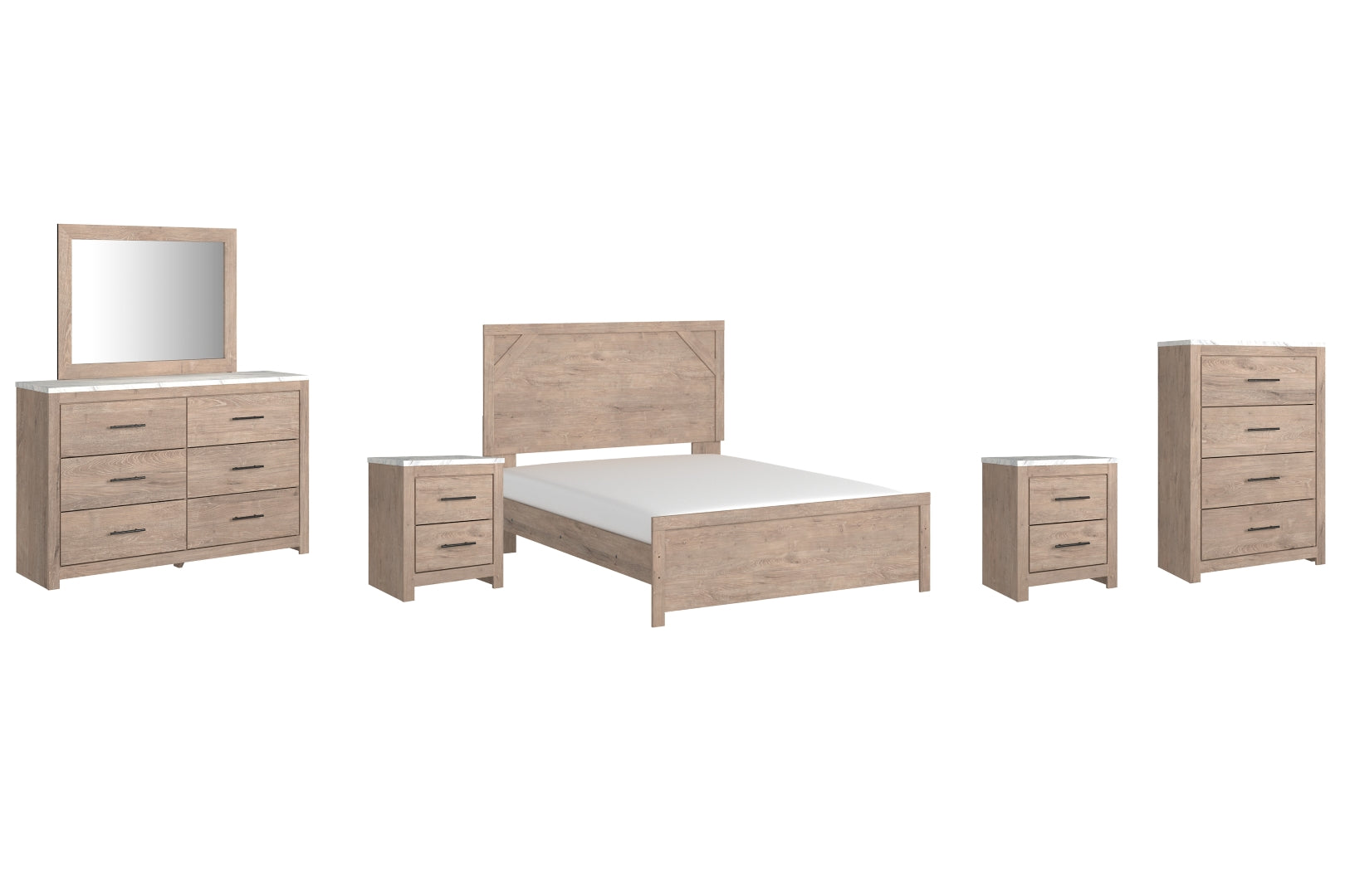 Senniberg Brown Panel Bedroom Set