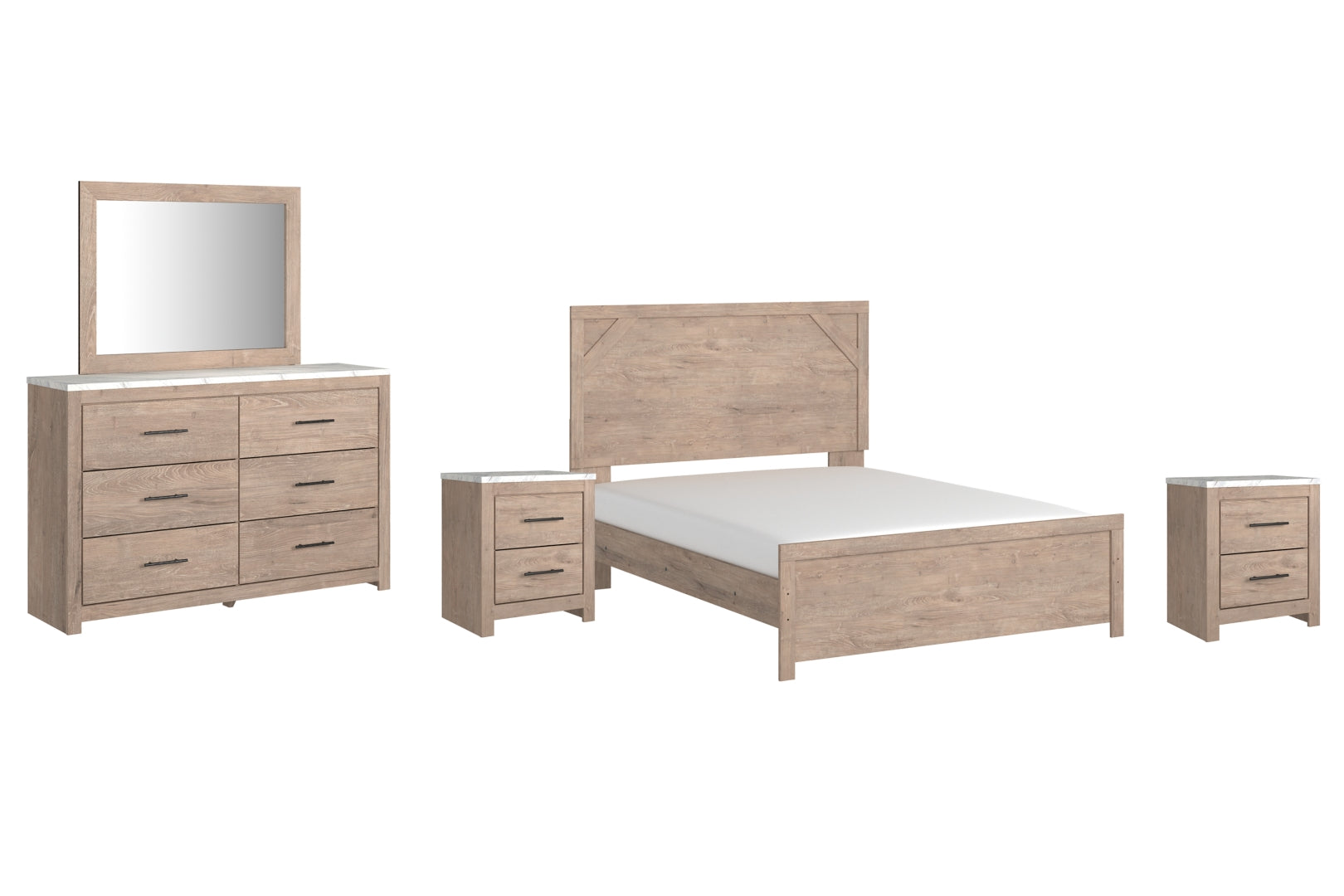 Senniberg Brown Panel Bedroom Set