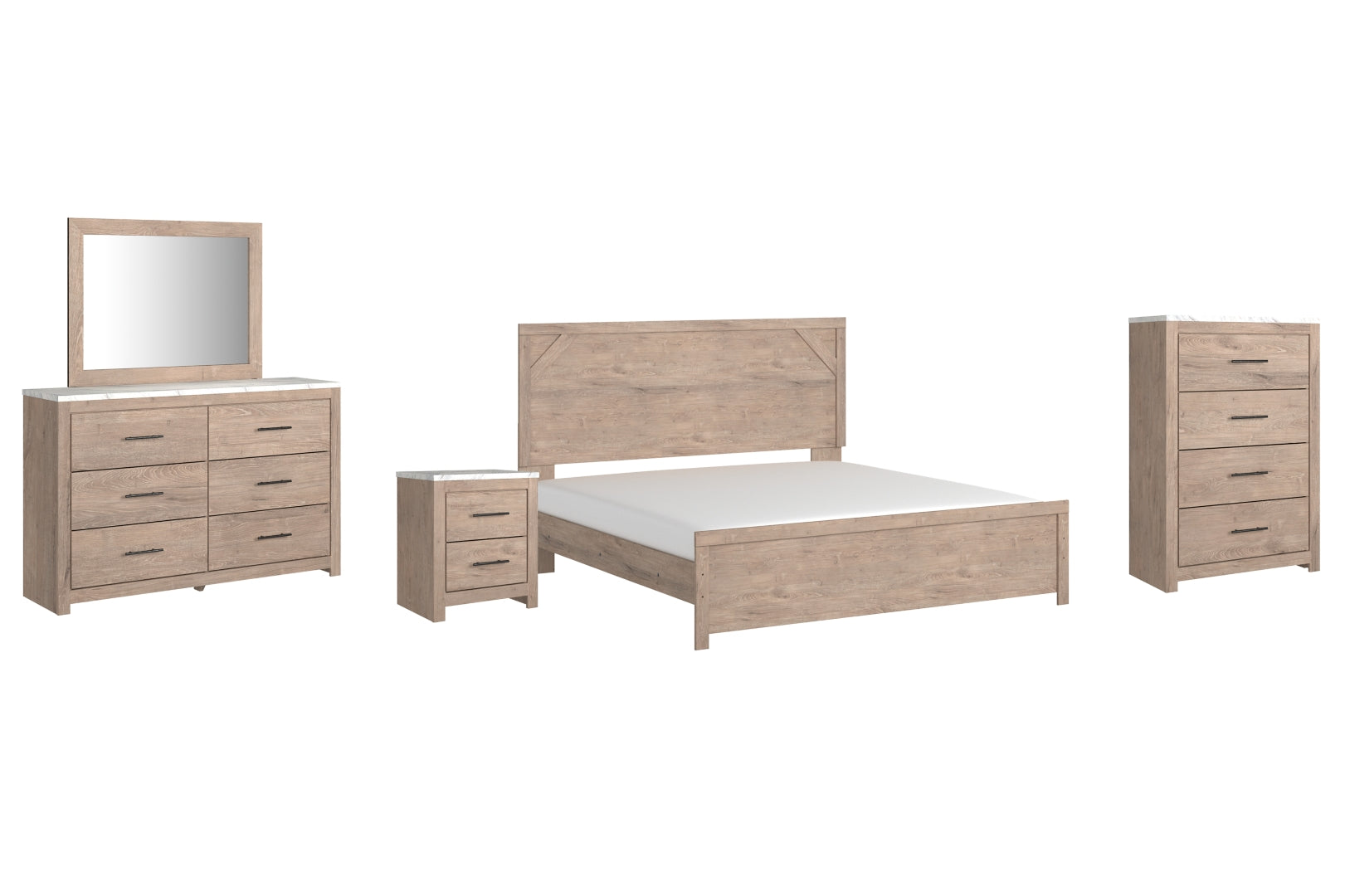 Senniberg Brown Panel Bedroom Set