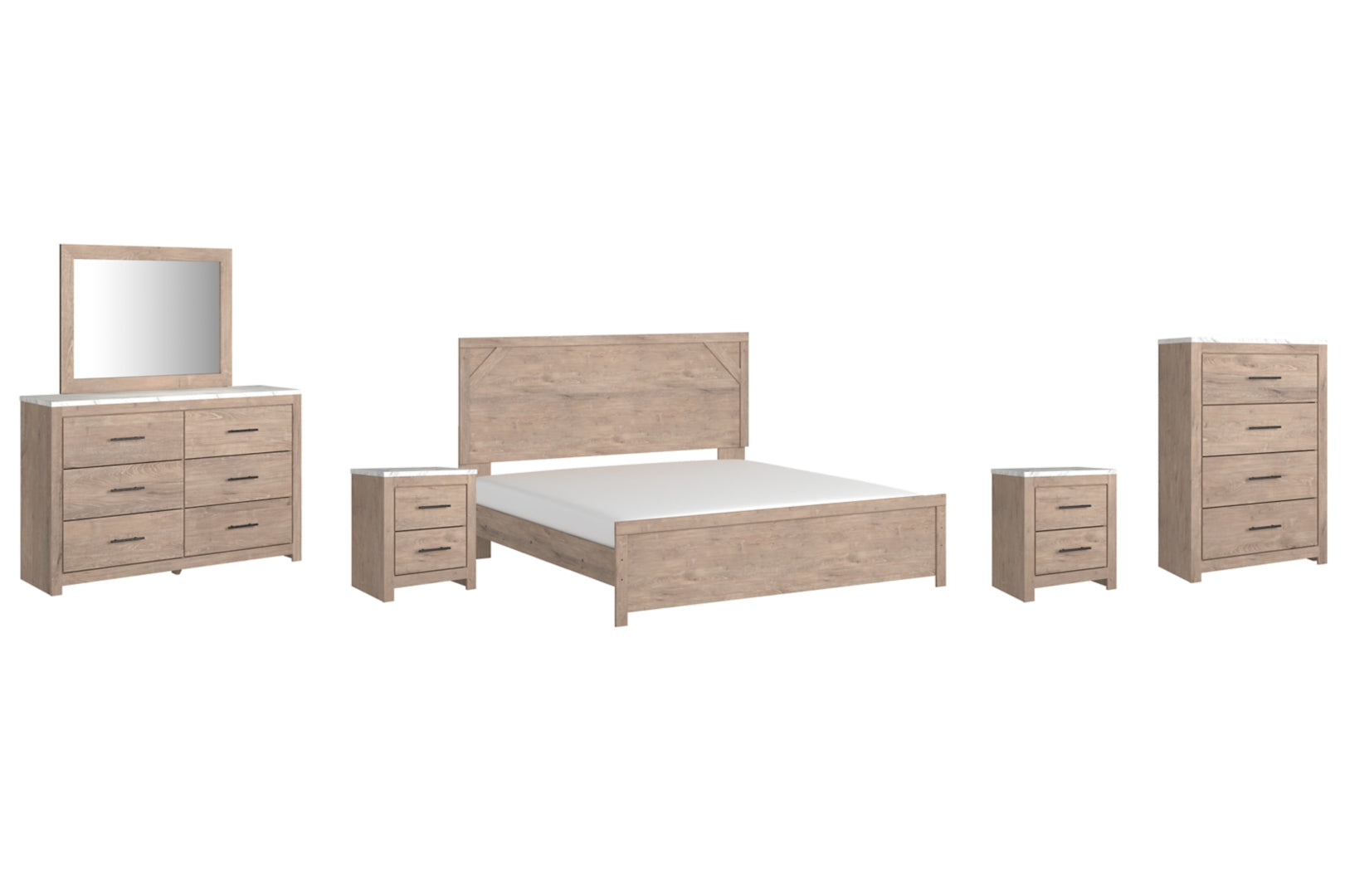 Senniberg Brown Panel Bedroom Set