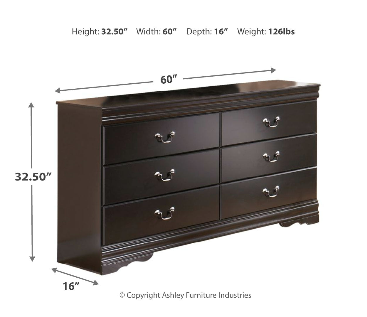 Huey Vineyard Six Drawer Dresser