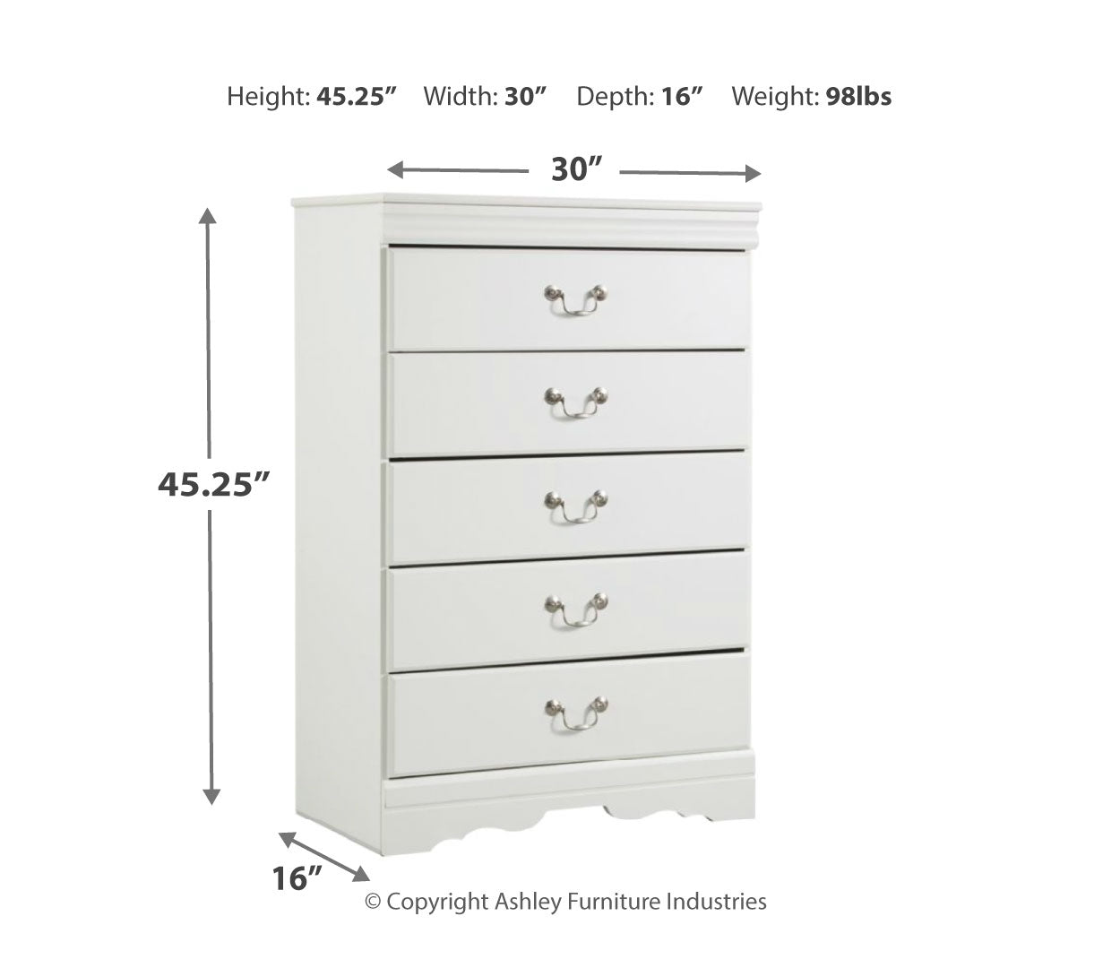 Anarasia White Bedroom Set