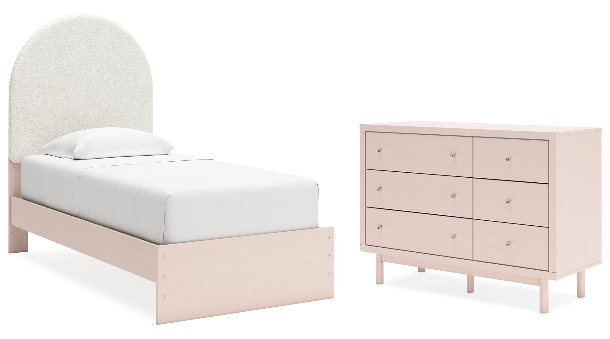 Wistenpine Pink Panel Bedroom Set