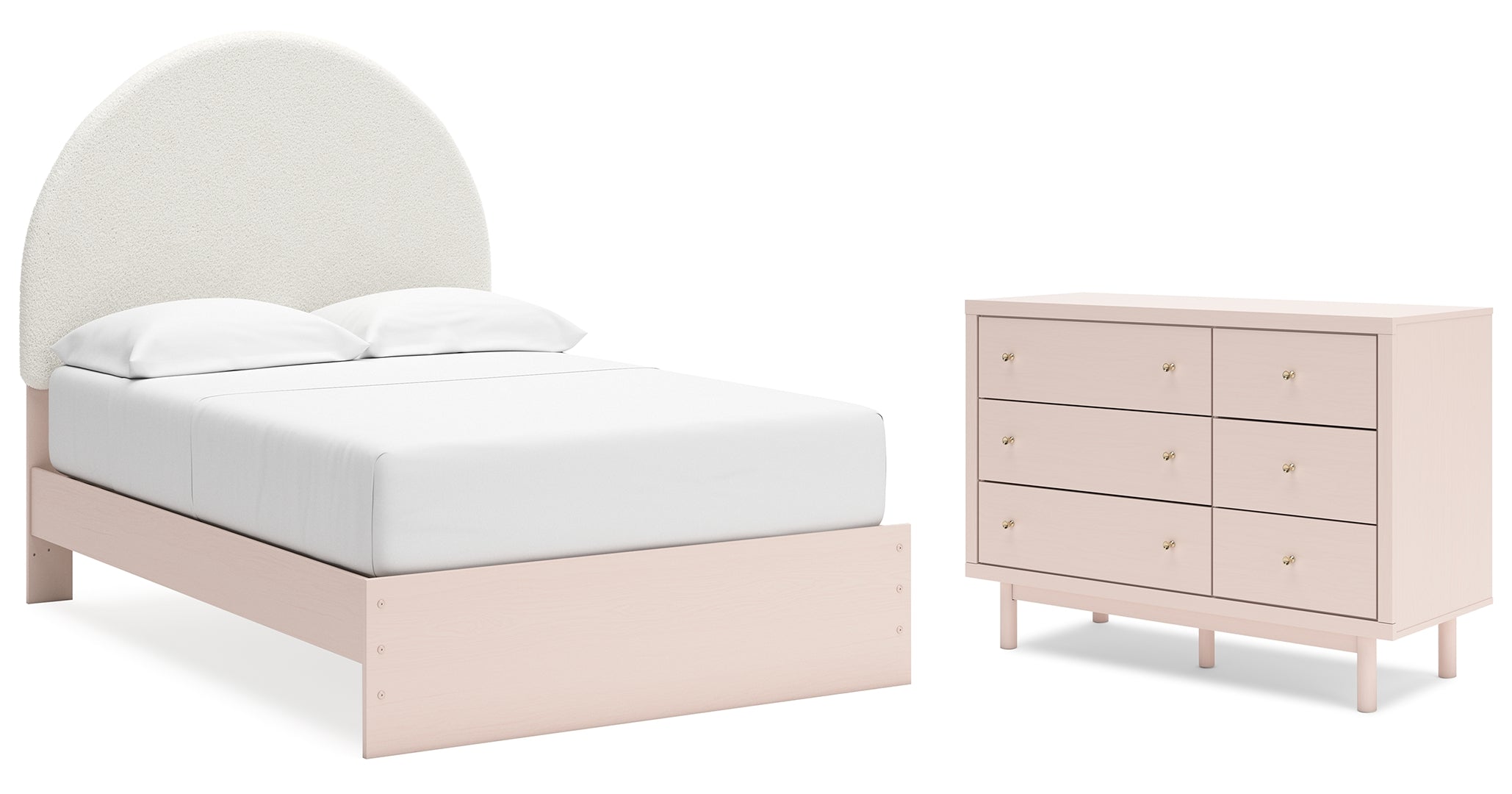 Wistenpine Pink Panel Bedroom Set