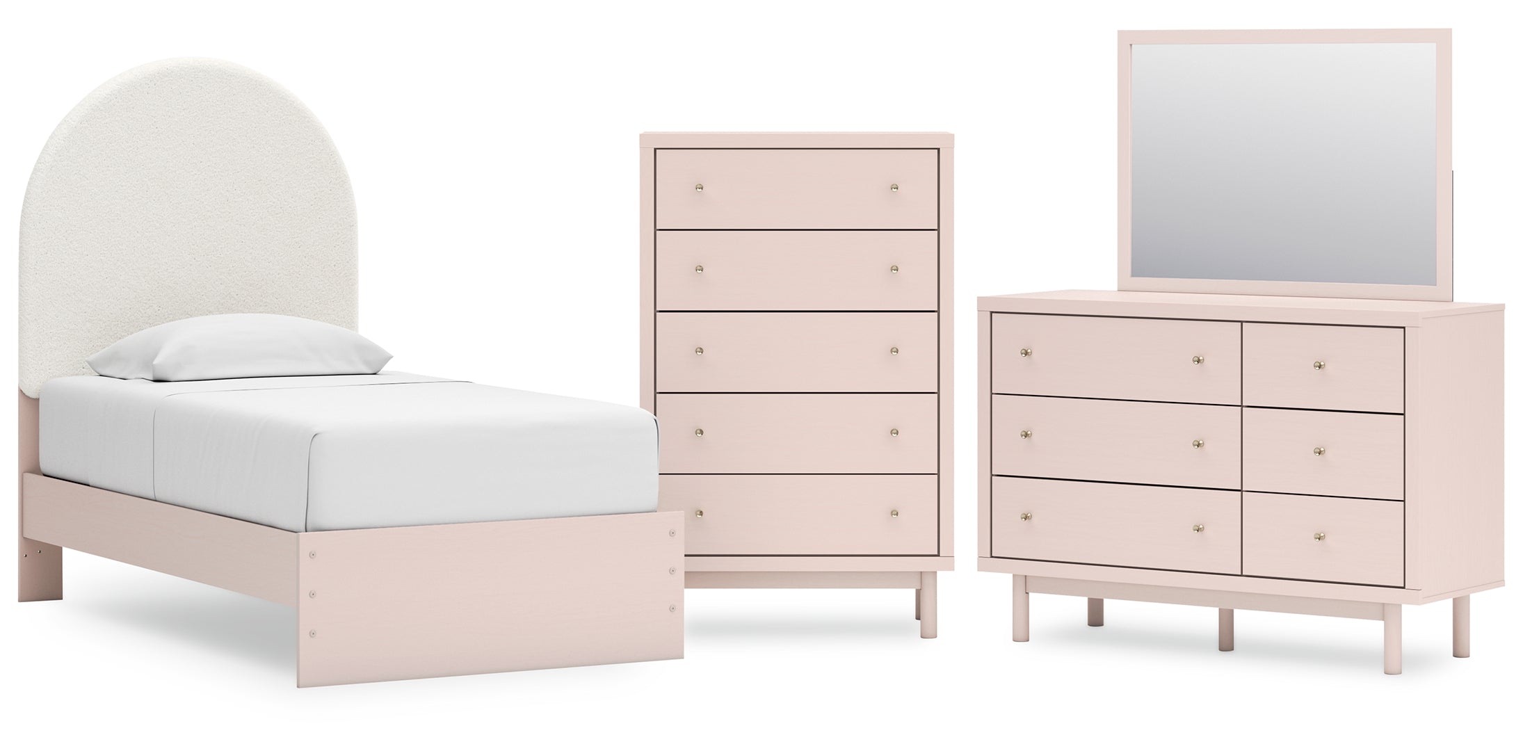 Wistenpine Pink Panel Bedroom Set