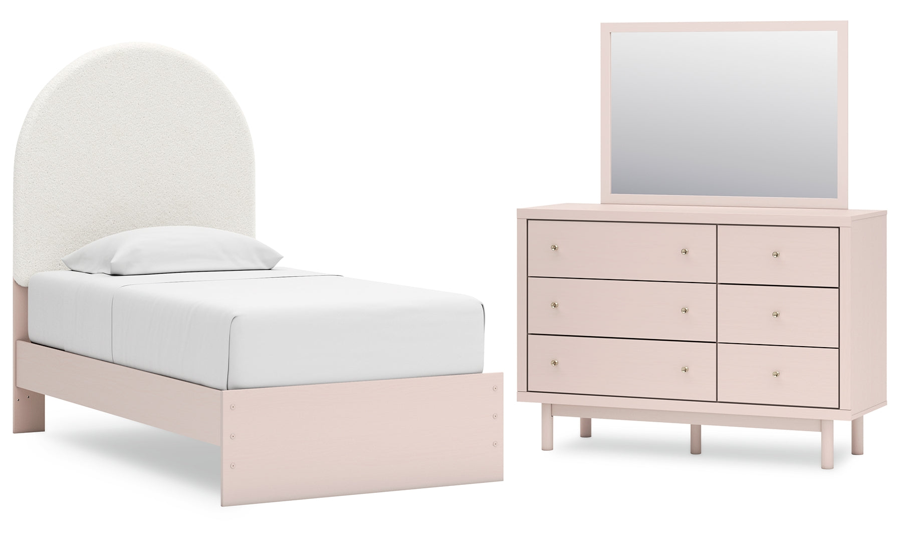 Wistenpine Pink Panel Bedroom Set