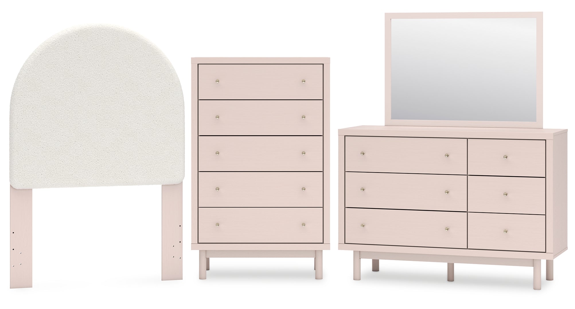 Wistenpine Pink Panel Bedroom Set