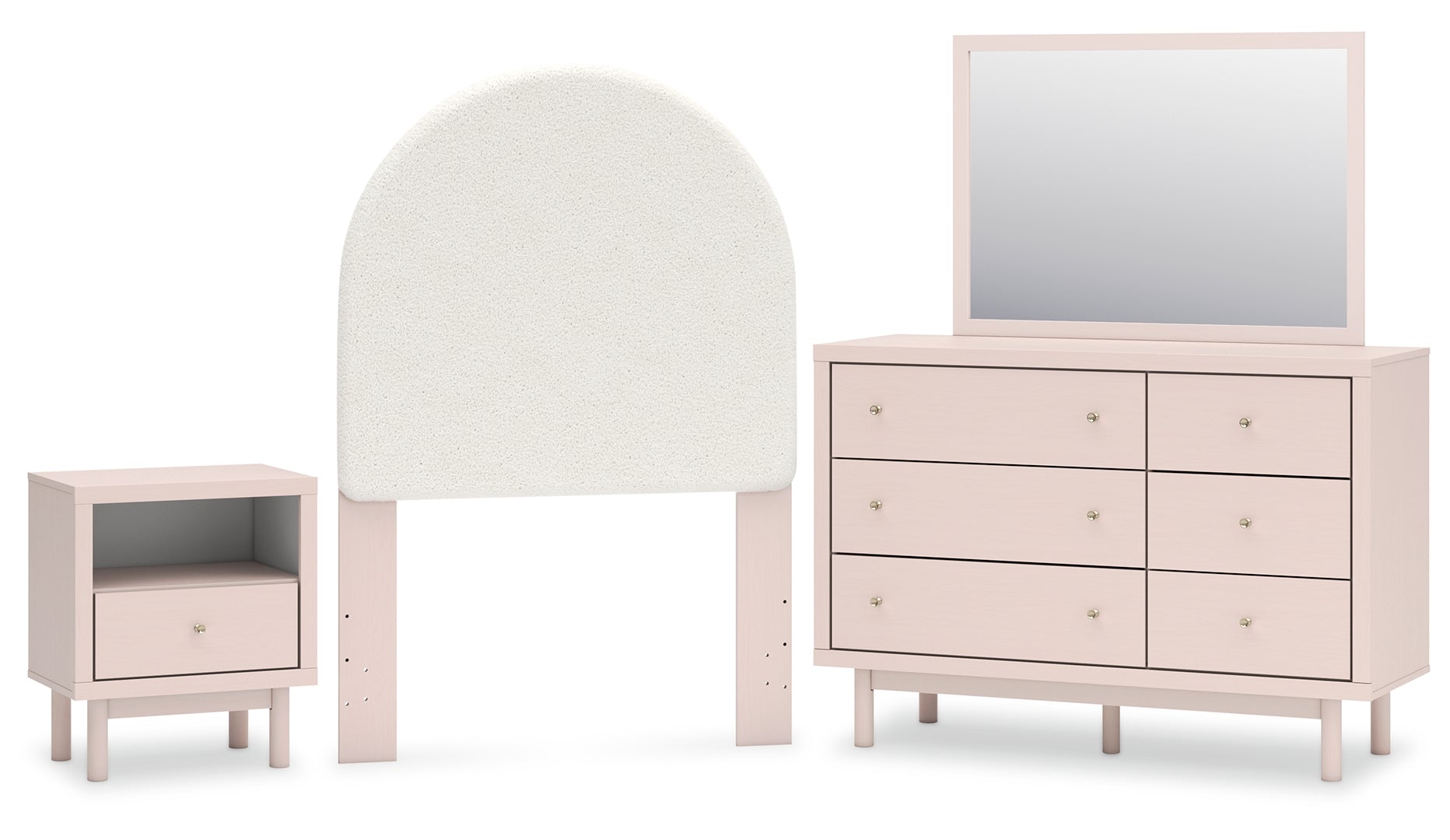 Wistenpine Pink Panel Bedroom Set