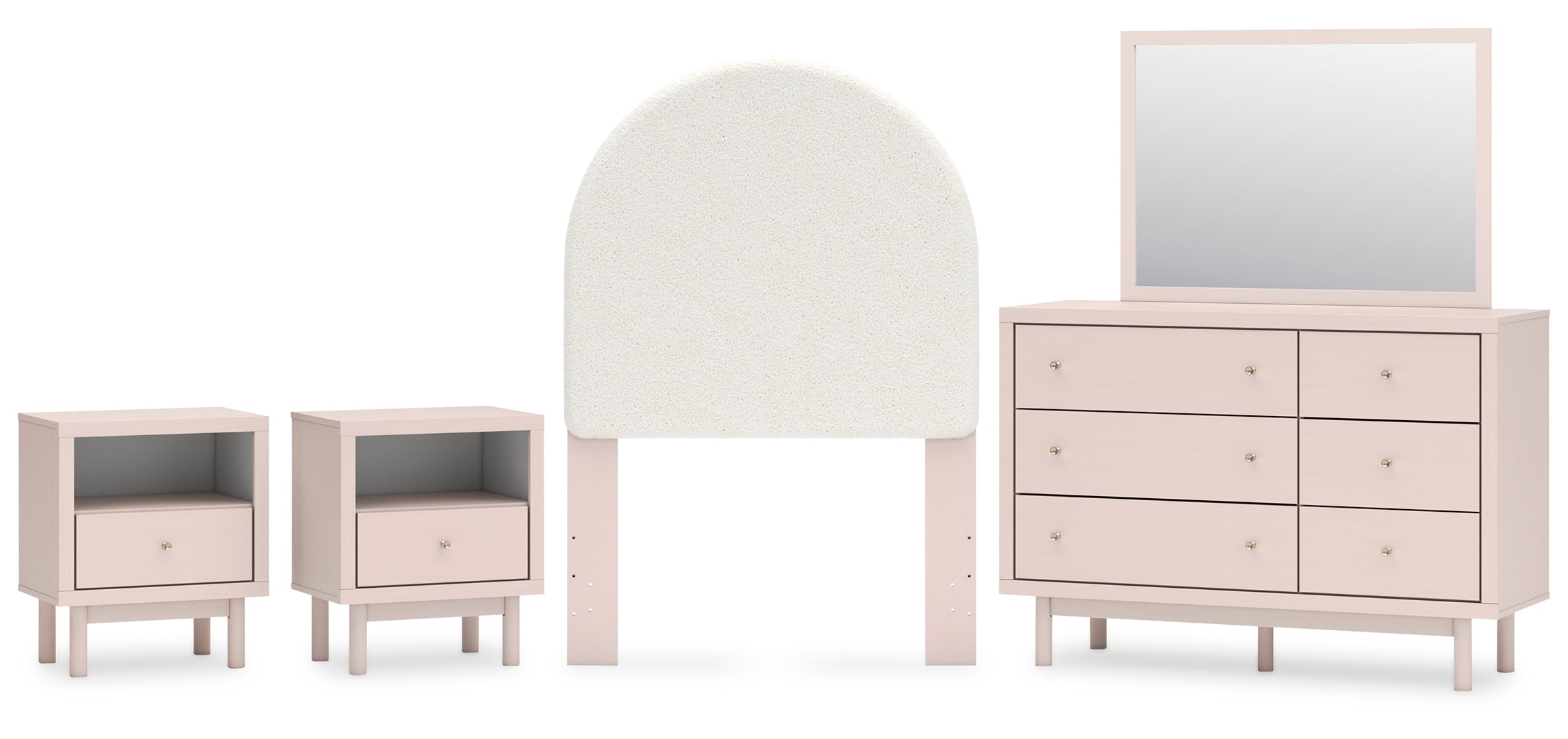 Wistenpine Pink Panel Bedroom Set