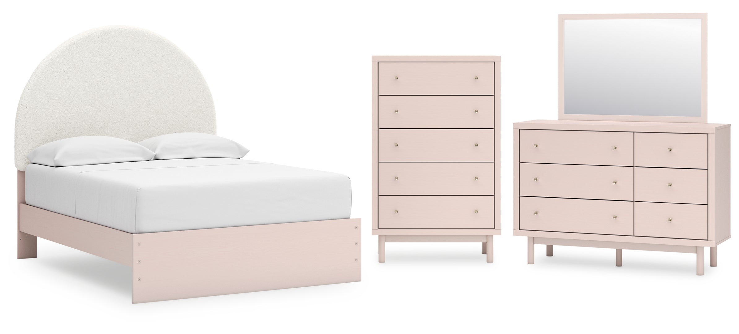 Wistenpine Pink Panel Bedroom Set