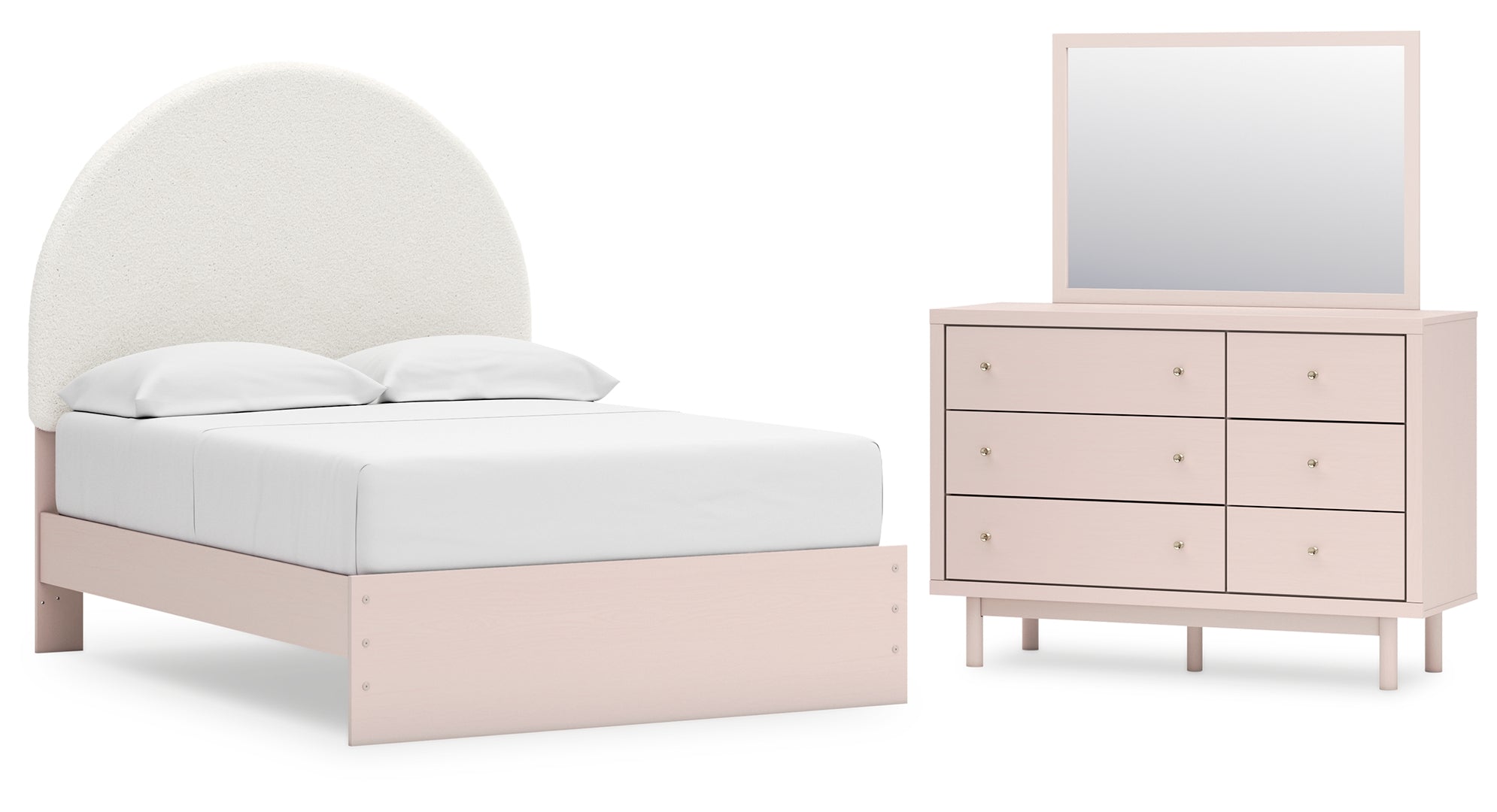 Wistenpine Pink Panel Bedroom Set