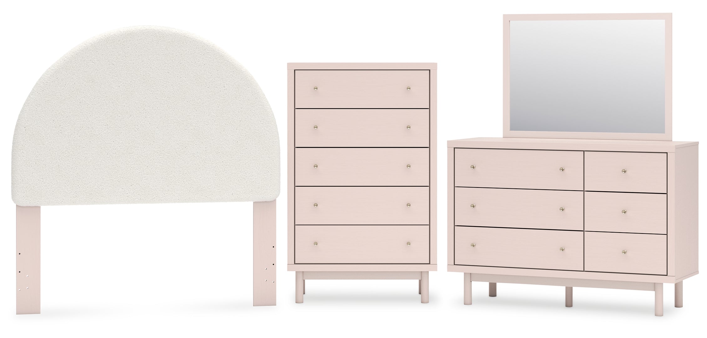 Wistenpine Pink Panel Bedroom Set