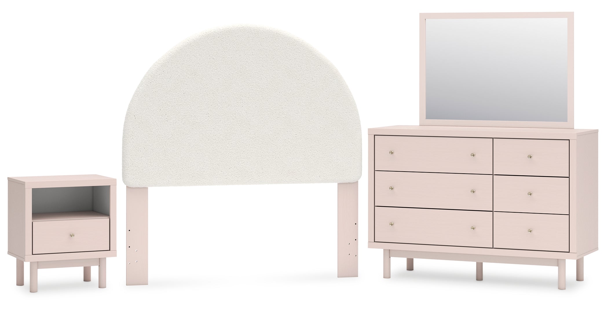 Wistenpine Pink Panel Bedroom Set