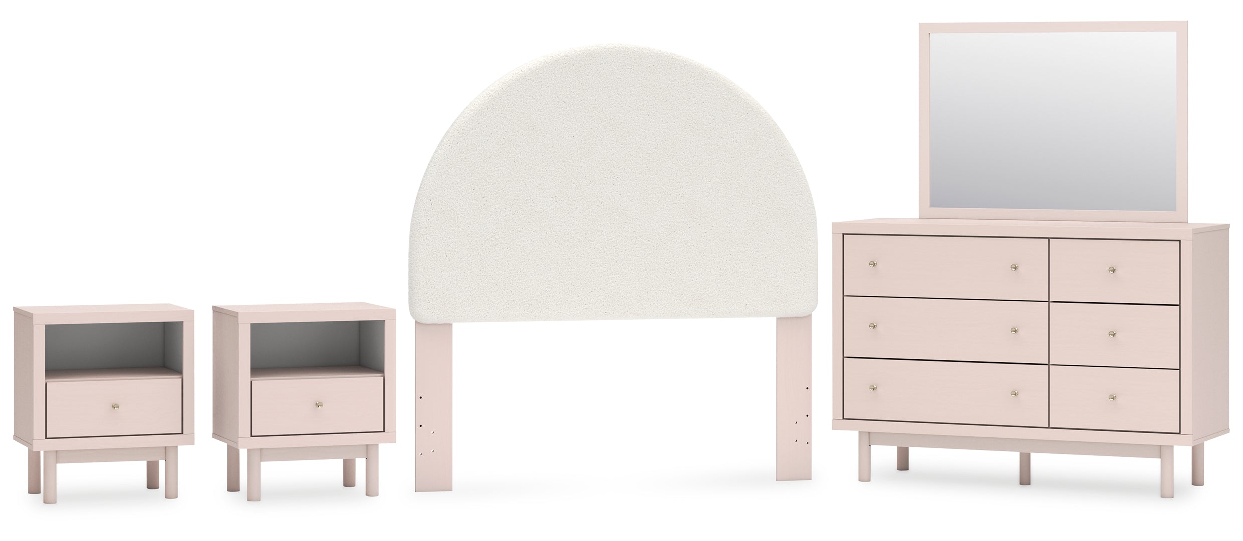 Wistenpine Pink Panel Bedroom Set