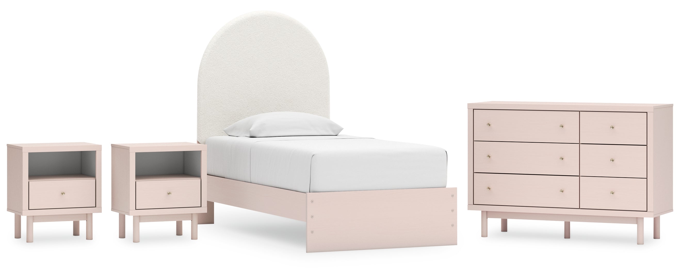 Wistenpine Pink Panel Bedroom Set