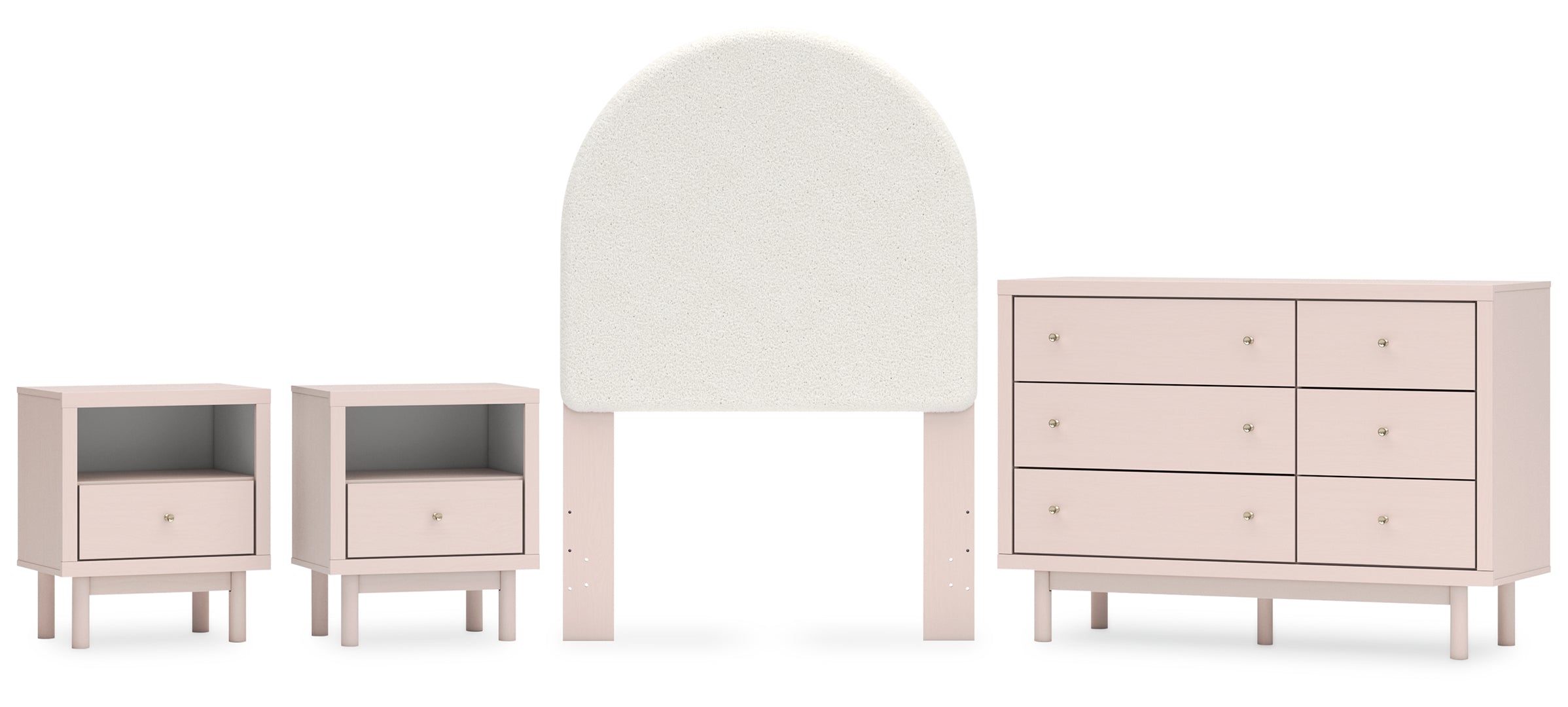 Wistenpine Pink Panel Bedroom Set