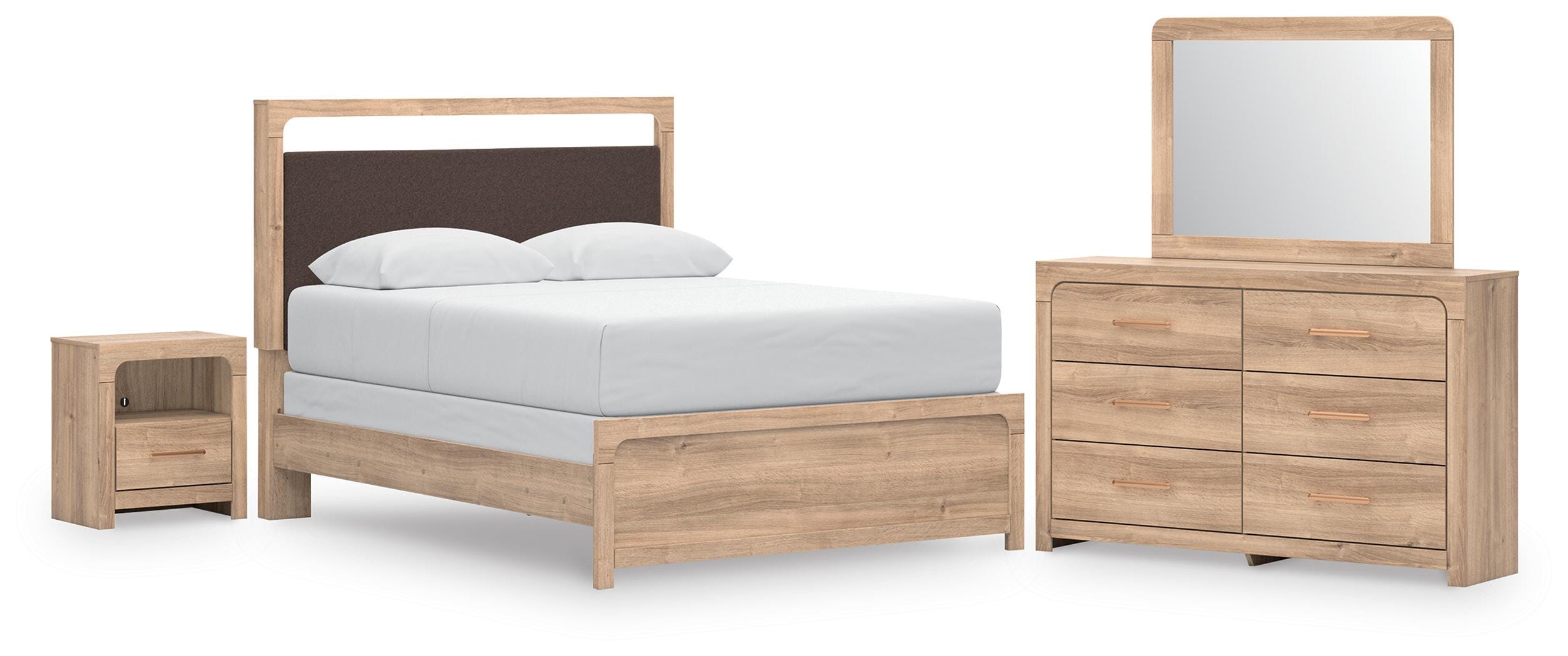 Kinlanni Upholstered Panel Bed Bedroom Set