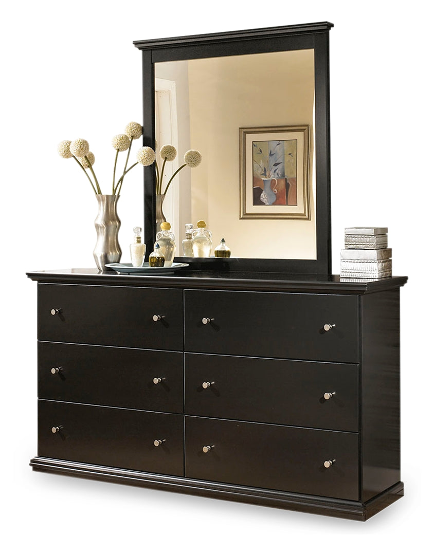 Maribel Black Panel Bedroom Set