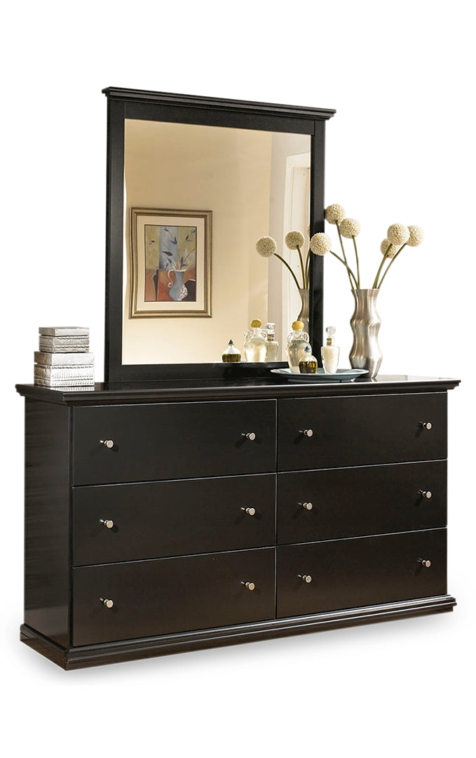 Maribel Black Panel Bedroom Set